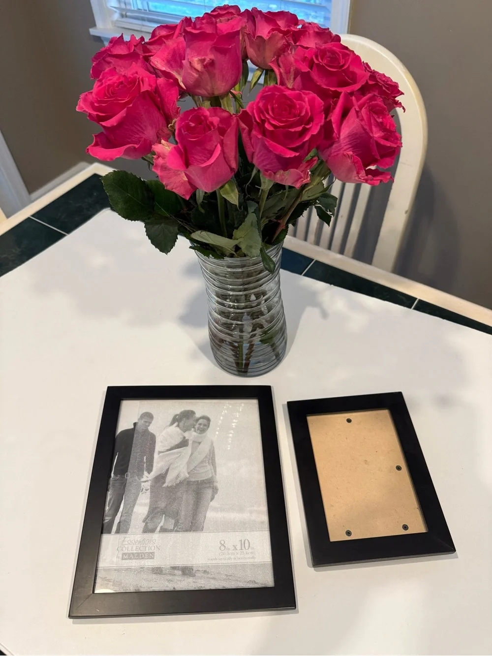 SET OF TWO BLACK PICTURE FRAMES ONE 8x10- ONE 5x7